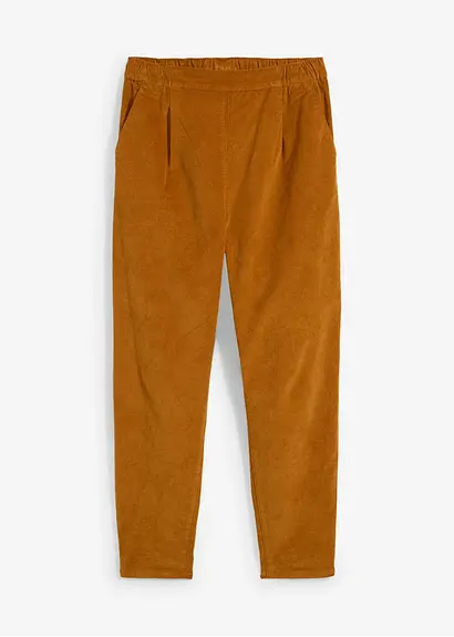 Cordhose aus Bio-Baumwolle in braun von vorne - bonprix