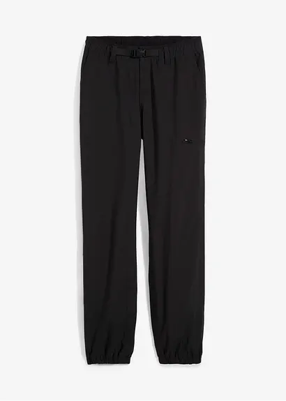 Funktionhose mit Fleecefutter und Taschen, wasserdicht in schwarz von vorne - bonprix