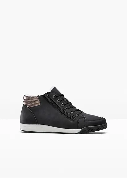 High top Sneaker in schwarz von vorne - bonprix