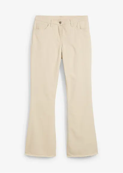 Thermohose, verkürzt in beige von vorne - bonprix