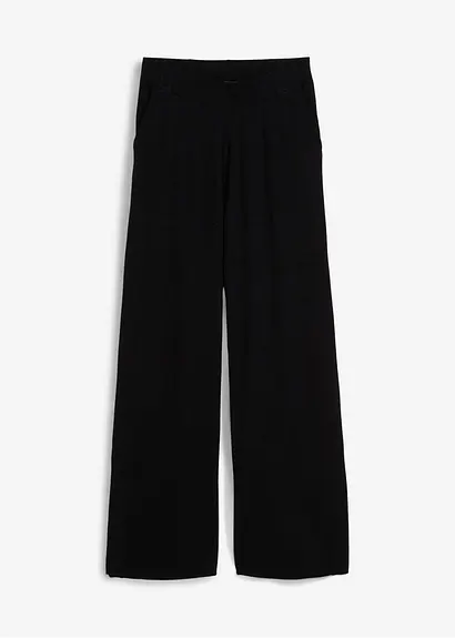 Schlupfhose aus softem Viskose-Mix in schwarz von vorne - bonprix