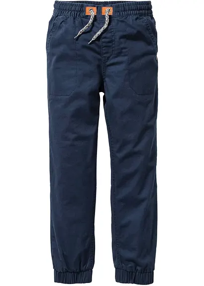 Lässige Thermohose mit kuscheligem Baumwollfutter in blau von vorne - bonprix