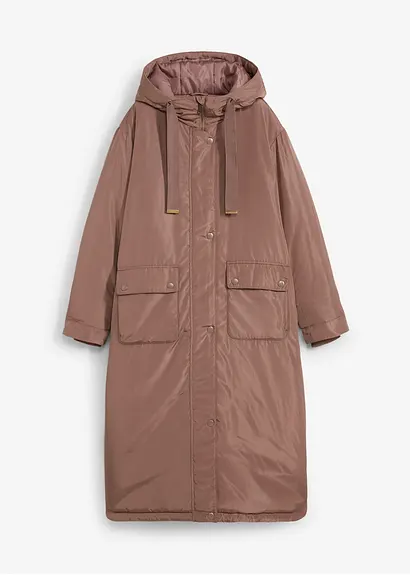 wattierter Parka in A-Form in braun von vorne - bonprix