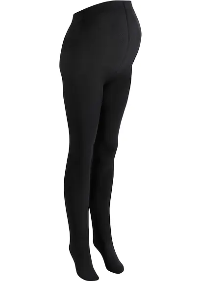 Schwangerschafts-Strumpfhose 100den in schwarz von vorne - bonprix
