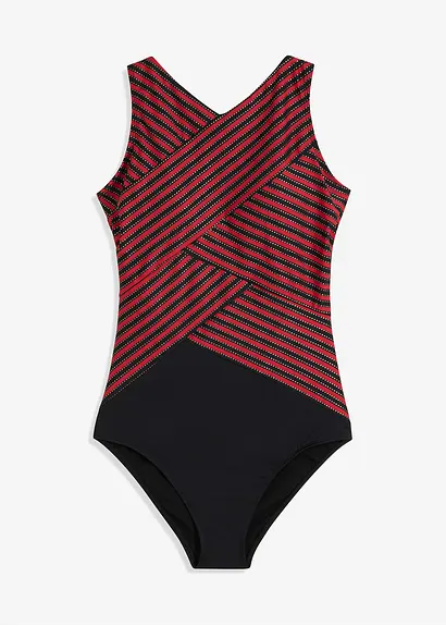 Shape Badeanzug mittlere Formkraft in schwarz von vorne - bonprix