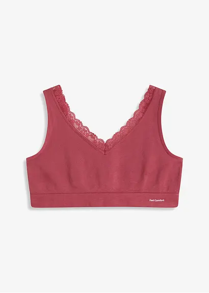 Feel Comfort Seamless Bralette in lila von vorne - bonprix