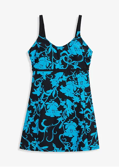 Shape Badekleid leichte Formkraft in schwarz von vorne - bonprix