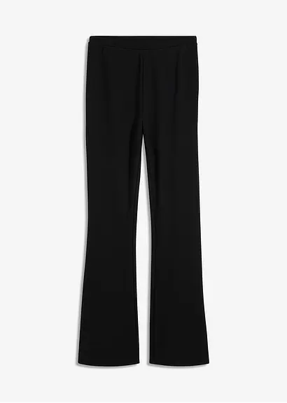 Hose aus bequemen Punto di Roma in schwarz von vorne - bonprix