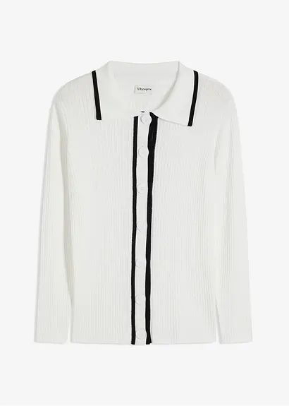 Smart Cardigan in weiß von vorne - bonprix