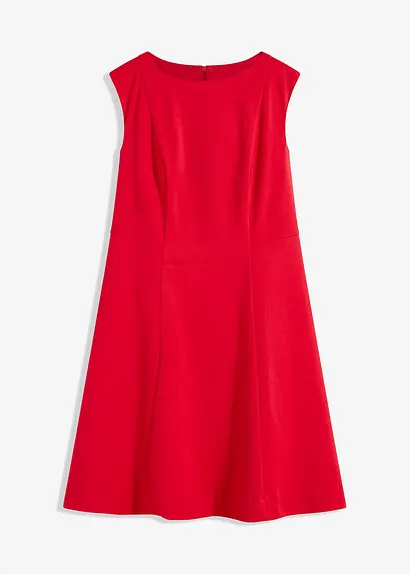 Kleid leicht ausgestellt in rot von vorne - bonprix