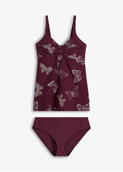 Long Tankini (2-tlg.Set) in lila von vorne - bonprix