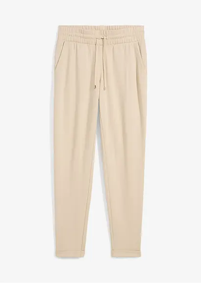 Schlupfhose aus Viskose-Mix in beige von vorne - bonprix