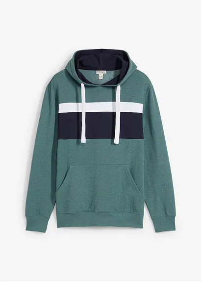 Hoodie in grün von vorne - bonprix