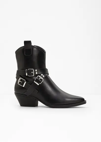 Cowboy Stiefelette in schwarz - bonprix