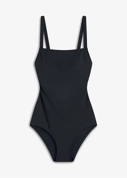 Badeanzug in schwarz von vorne - bonprix