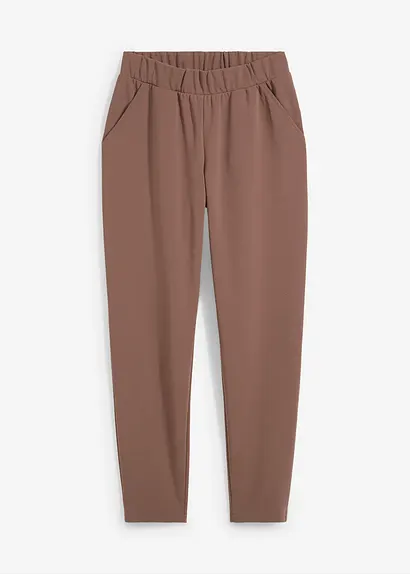 Sweathose mit Bequembund in braun von vorne - bonprix