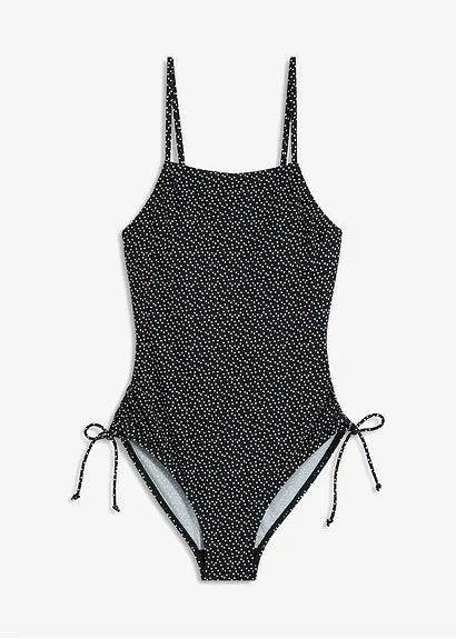 Badeanzug in schwarz von vorne - bonprix