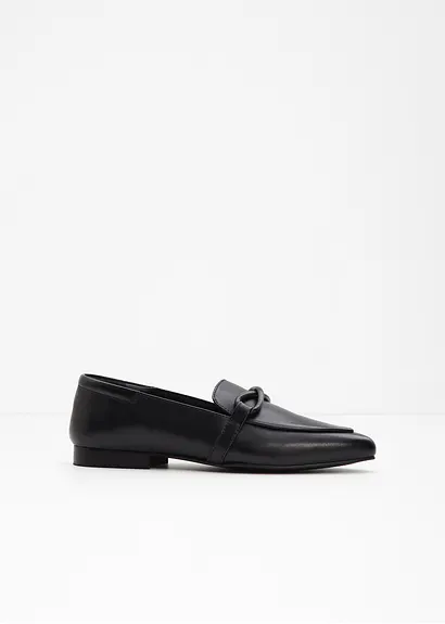 Loafer aus Leder in schwarz - bonprix