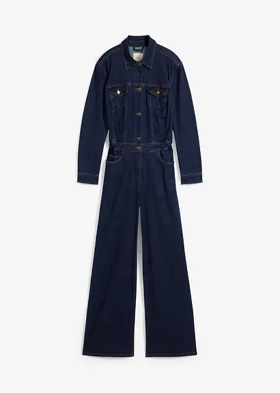 Jeans-Overall in blau von vorne - bonprix