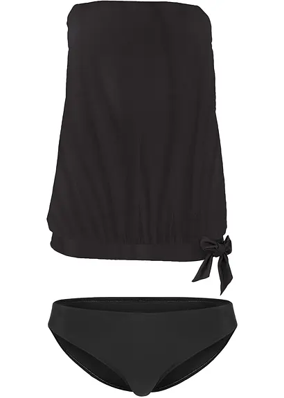 Oversize Tankini (2-tlg. Set) in schwarz - bonprix