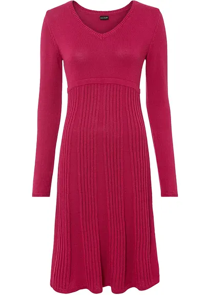 Strickkleid in pink von vorne - bonprix