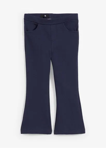 Weite Sweathose mit verstellbaren Bund in blau von vorne - bonprix