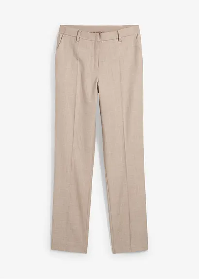 Hose mit Wolle in beige von vorne - bonprix