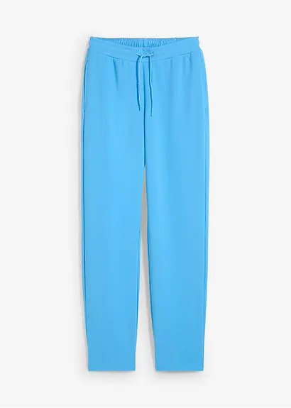 Schmale Sweathose in blau von vorne - bonprix