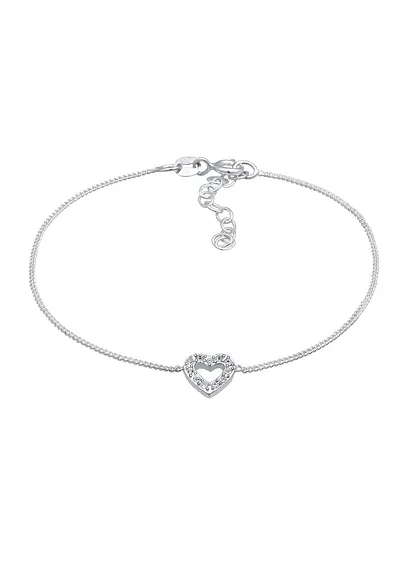 Elli Armband aus 925er Sterling Silber in silber von vorne - elli
