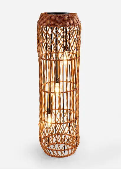 Solar Dekoleuchte in braun von vorne - bonprix
