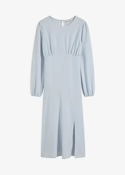 Midikleid in blau von vorne - bonprix