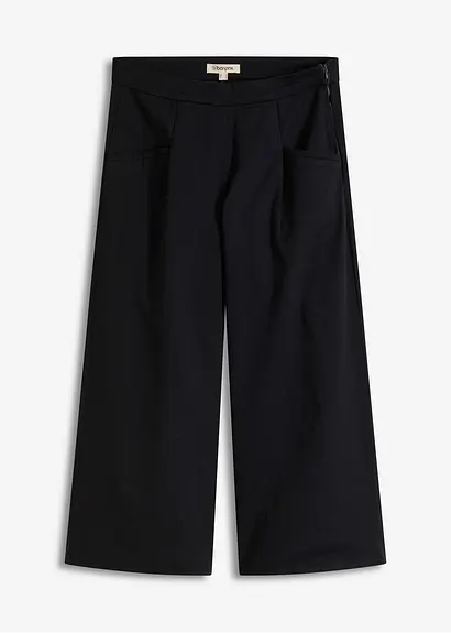 leichte Twillhose in schwarz von vorne - bonprix
