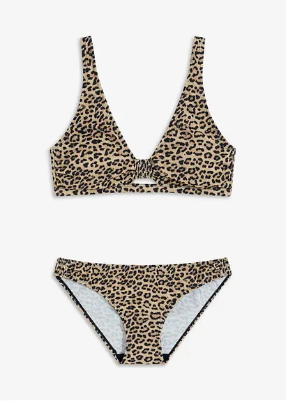 Bustier Bikini (2-tlg.Set) in braun von vorne - bonprix