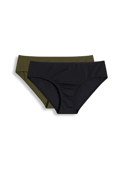 Bikinihose (2er Pack) in grün von vorne - bonprix