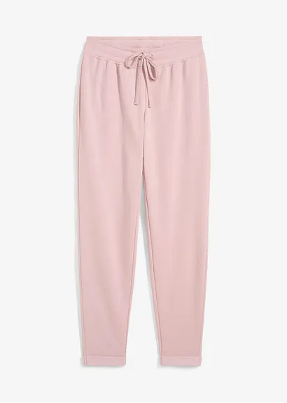 Jogginghose aus weichem Sweat in lila von vorne - bonprix