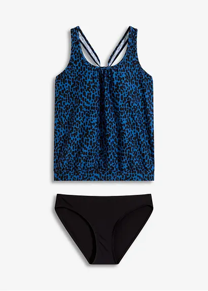 Tankini (2-tlg.Set) in blau von vorne - bonprix