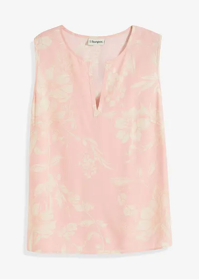Viskose Top in rosa von vorne - bonprix