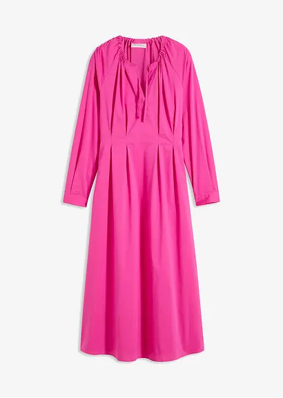 Maxikleid aus Popeline in pink von vorne - bonprix