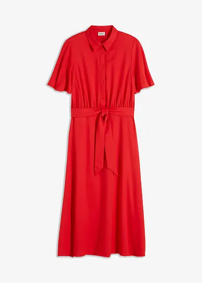 Blusenkleid in rot von vorne - bonprix