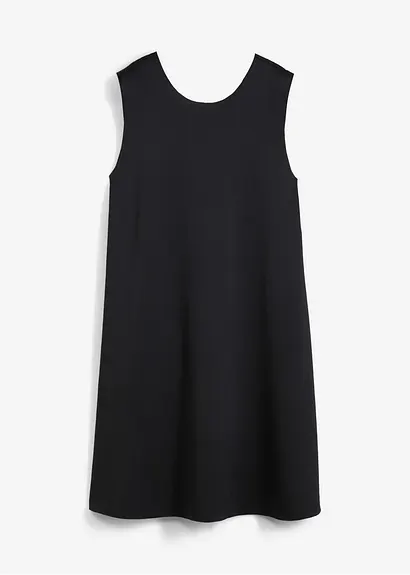 Minikleid aus Scuba in schwarz von vorne - bonprix
