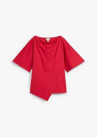 Shirt aus reiner Bio-Baumwolle in rot von vorne - bonprix