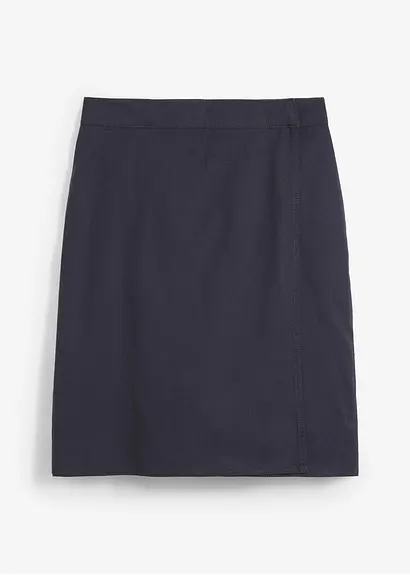 Minirock aus Twill in blau von vorne - bonprix