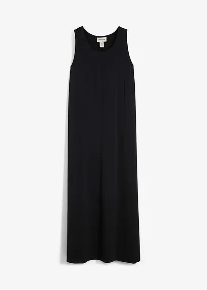 Midikleid in A-Linie in schwarz von vorne - bonprix