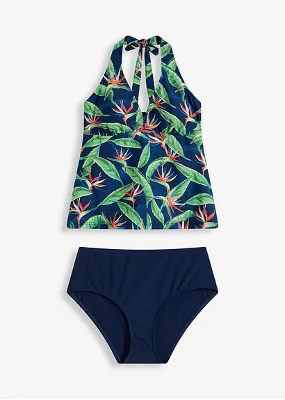 Neckholder Tankini (2-tlg.Set) in blau von vorne - bonprix