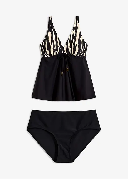 Tankini (2-tlg.Set) in beige von vorne - bonprix