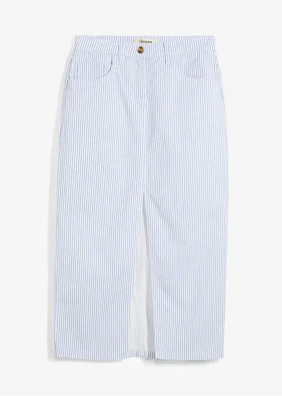 Jeansrock in weiß von vorne - bonprix