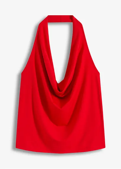 Neckholder-Top in rot von vorne - bonprix