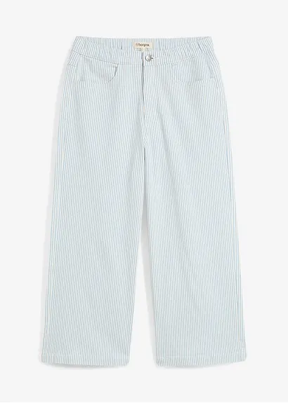 Twillhose mit Bequembund in weiß von vorne - bonprix