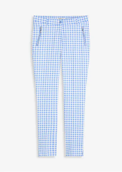 Hose mit Vichy Karo in blau von vorne - bonprix