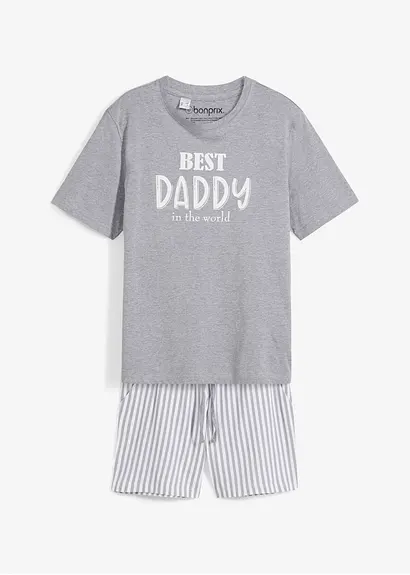 Shorty in grau von vorne - bonprix
